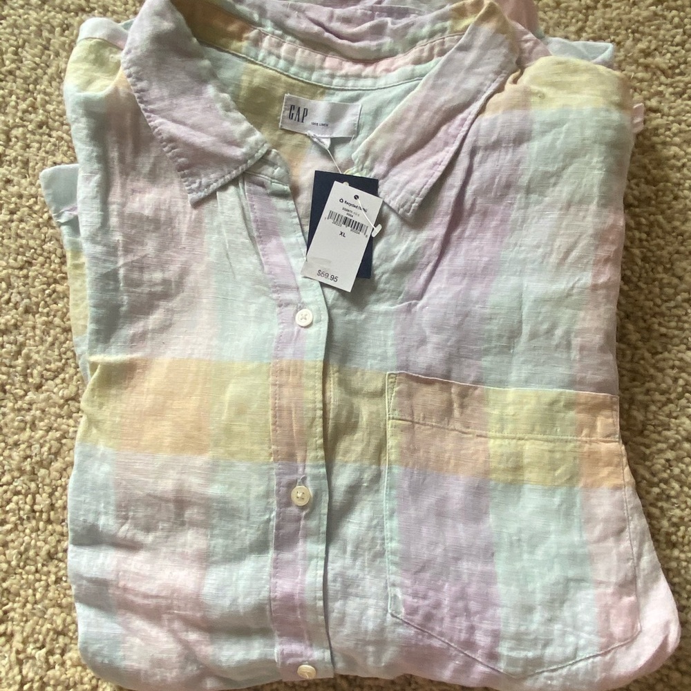 GAP Linen button down tunic
